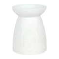 White Ceramic Buddha Face Oil Burner-Oil Burners