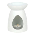 White Ceramic Buddha Face Oil Burner-Oil Burners