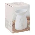 White Ceramic Buddha Face Oil Burner-Oil Burners