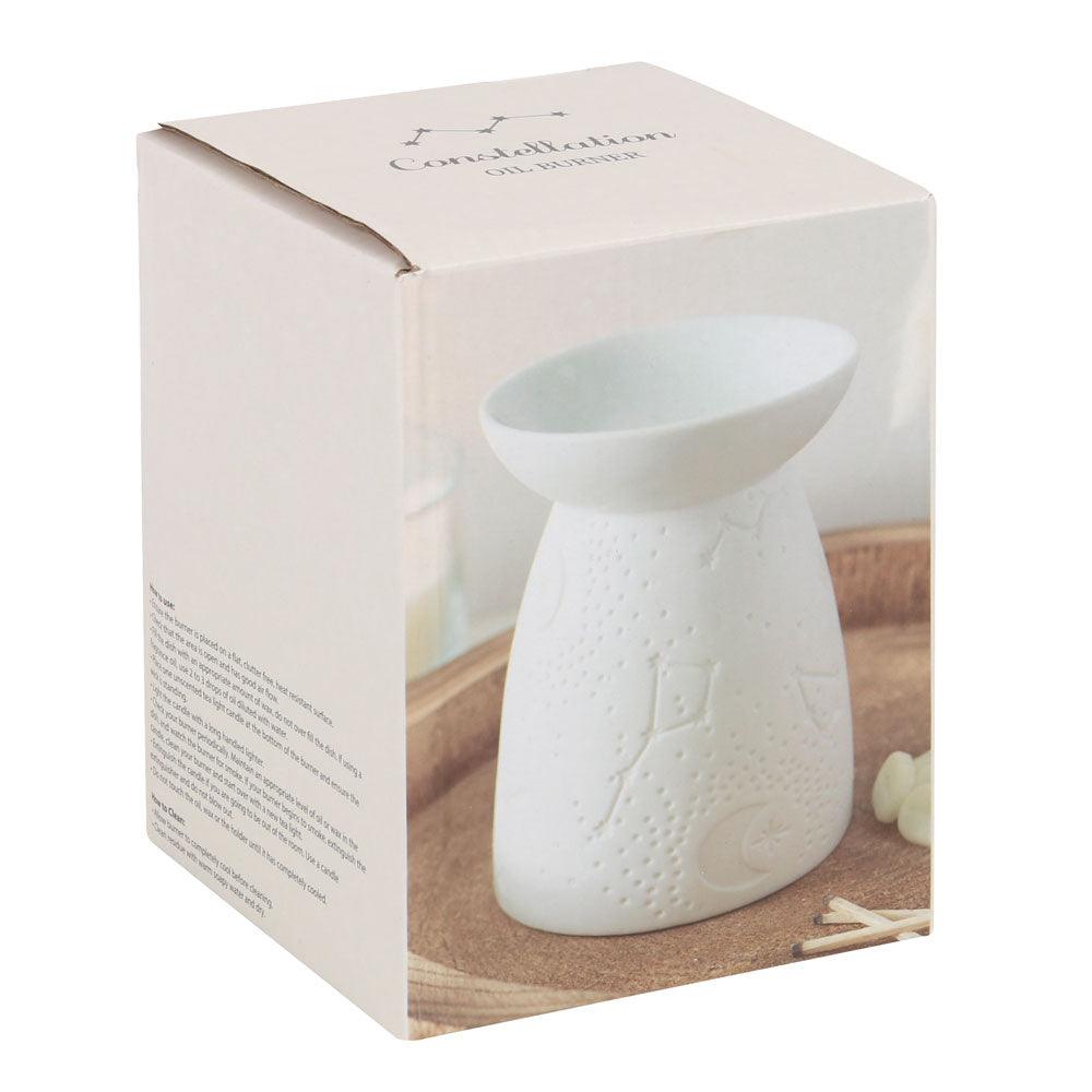 White Ceramic Constellation Oil Burner-Oil Burners