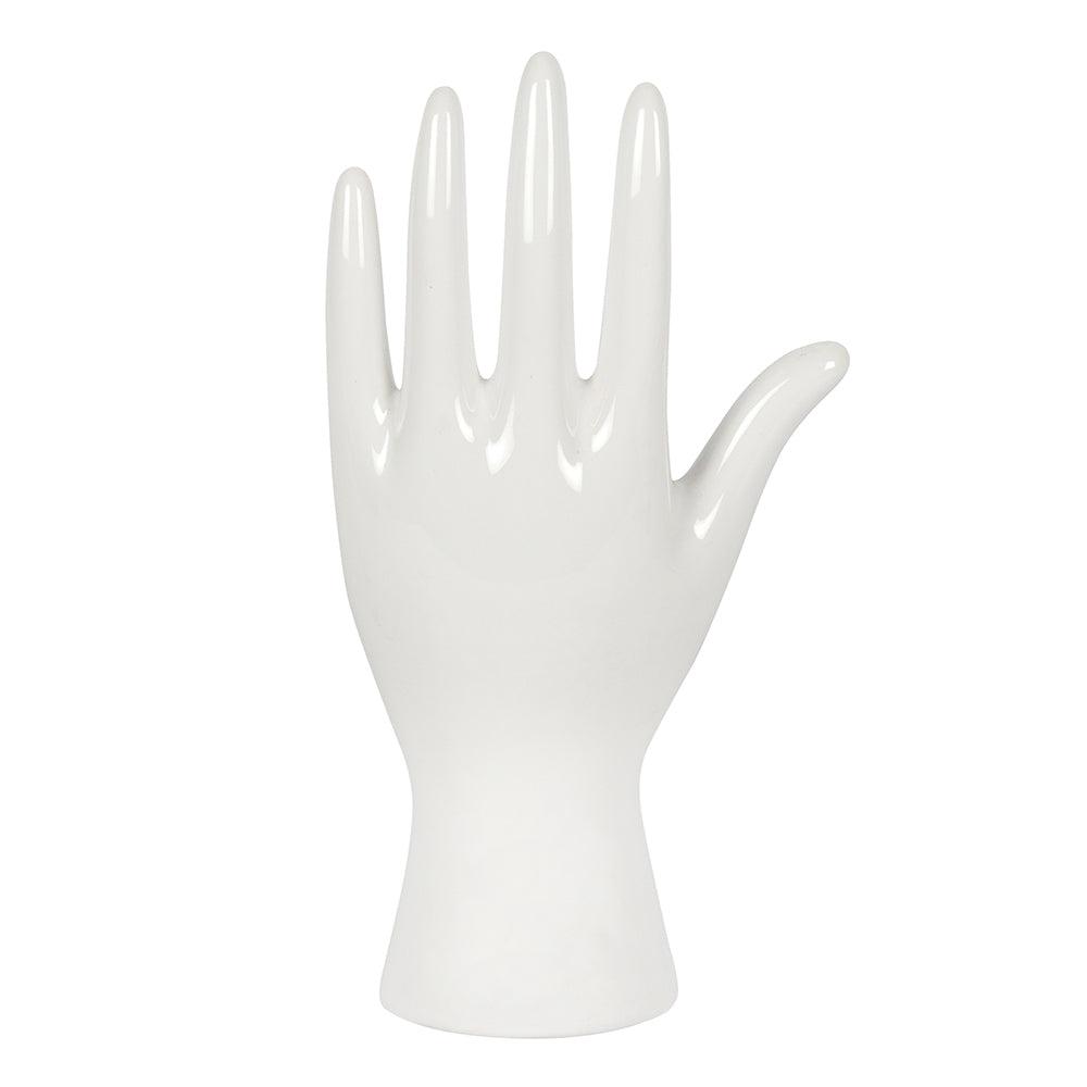 White Ceramic Palmistry Hand Ornament - £13.5 - Ornaments 