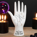 White Ceramic Palmistry Hand Ornament-Ornaments