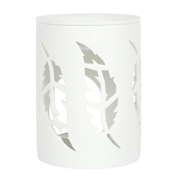 White Feather Cut Out Oil Burner - £11.99 - Oil Burners 