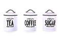 White General Store Tea, Coffee and Sugar Set-