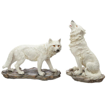 White Ghost Walker Protector of the North Wolf Figurine - £16.49 - 