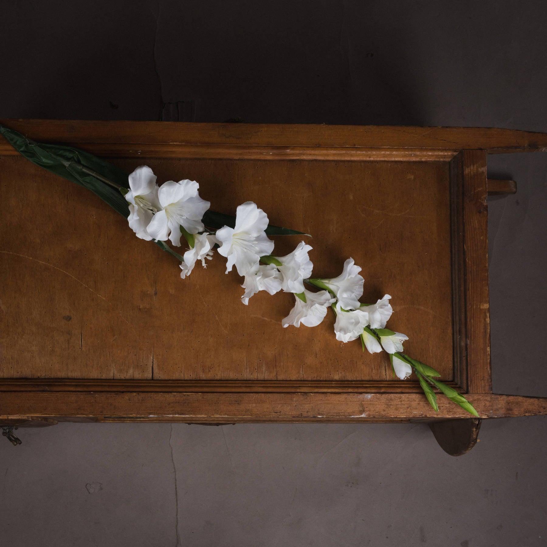 White Gladioli-Artificial Flowers