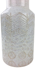 White Herringbone Textured Stoneware Vase 30cm - £58.99 - Planters, Vases & Plant Stands 