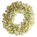 White Hydrangea Wreath - £99.95 - Artificial Flowers 