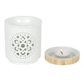 White Mandala Cut Out Oil Burner-Oil Burners