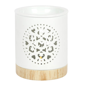 White Mandala Cut Out Oil Burner - £11.99 - Oil Burners 