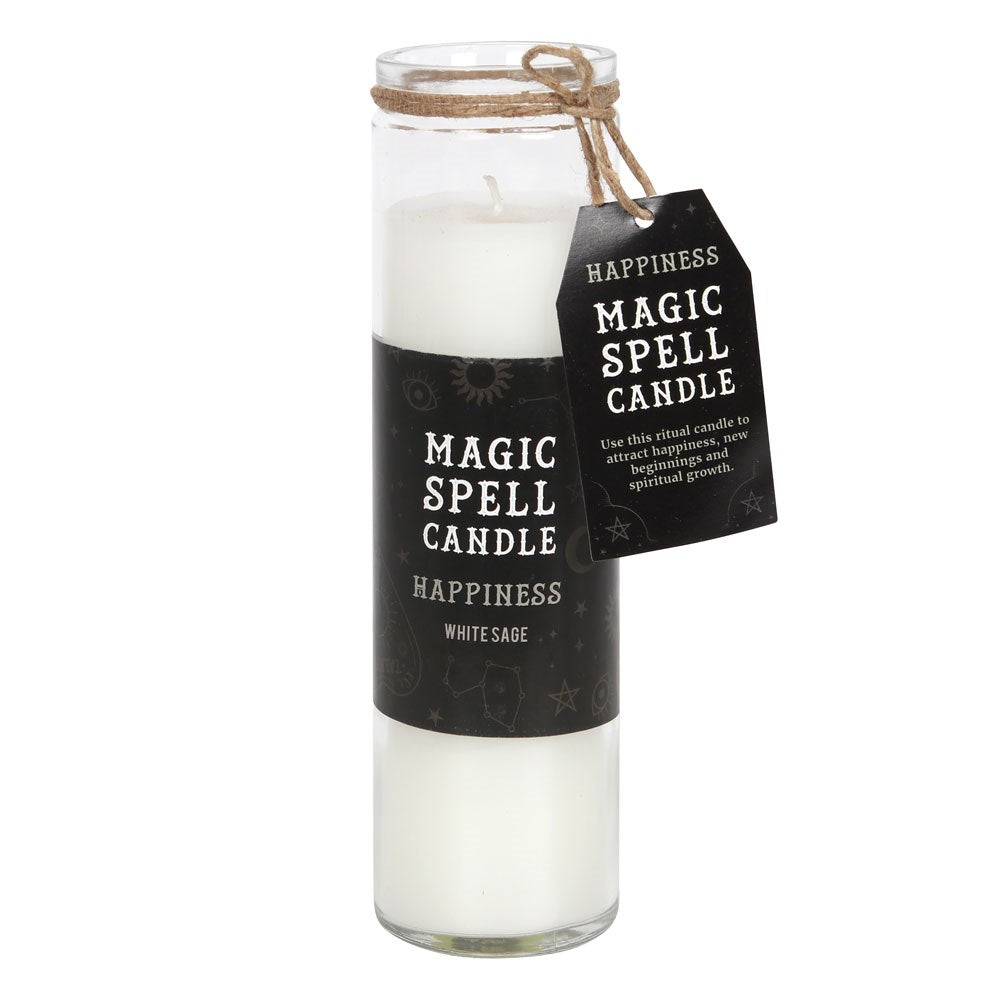 White Sage 'Happiness' Spell Tube Candle - £12.99 - Candles 