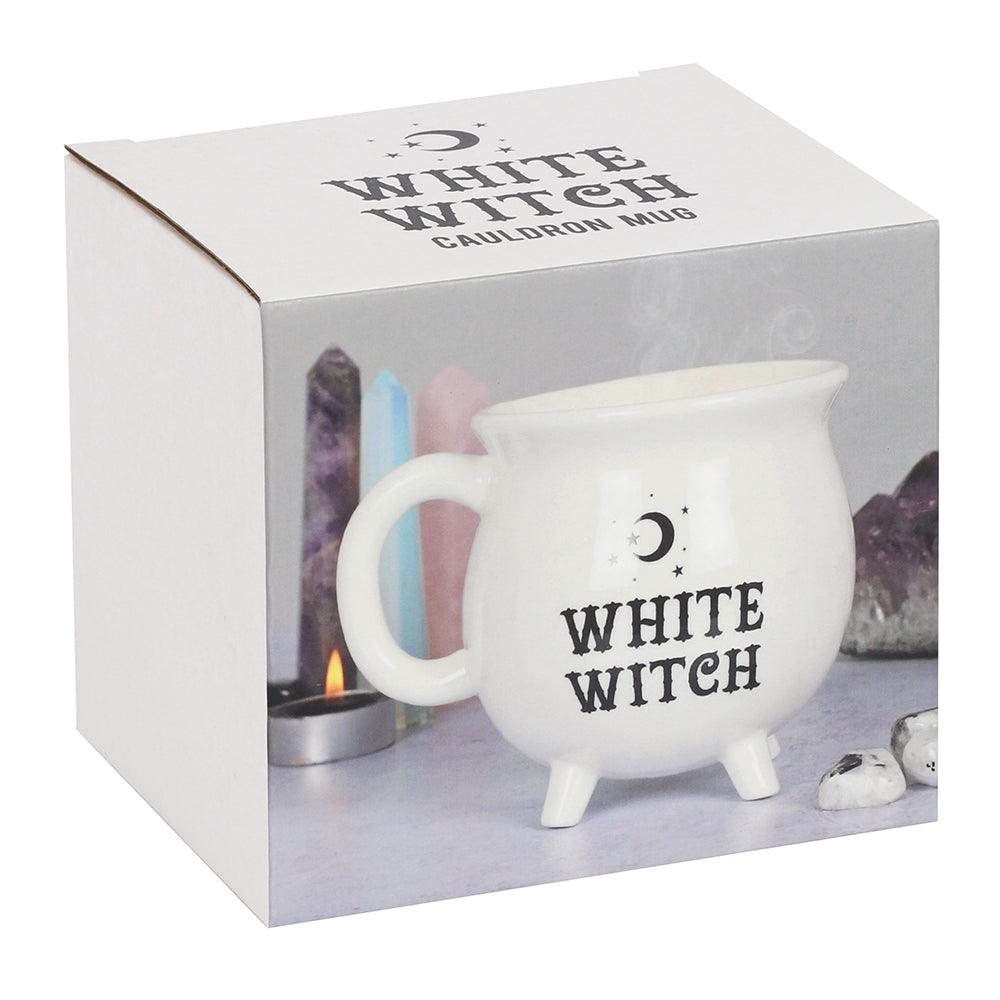 White Witch Cauldron Mug-Mugs Cups