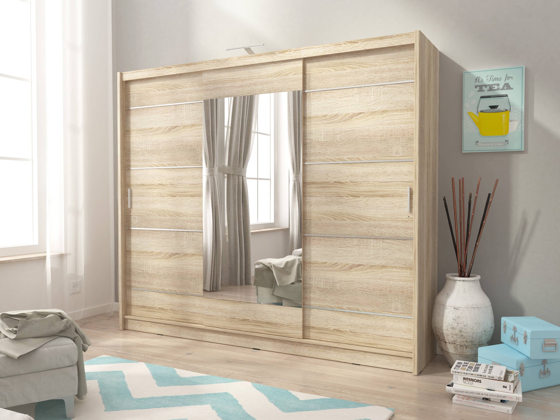 Wiki 250 Alu Wardrobe 250cm-Sliding Door Wardrobe