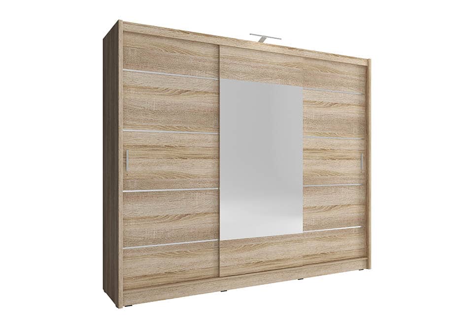 Wiki 250 Alu Wardrobe 250cm Oak Sonoma Sliding Door Wardrobe 