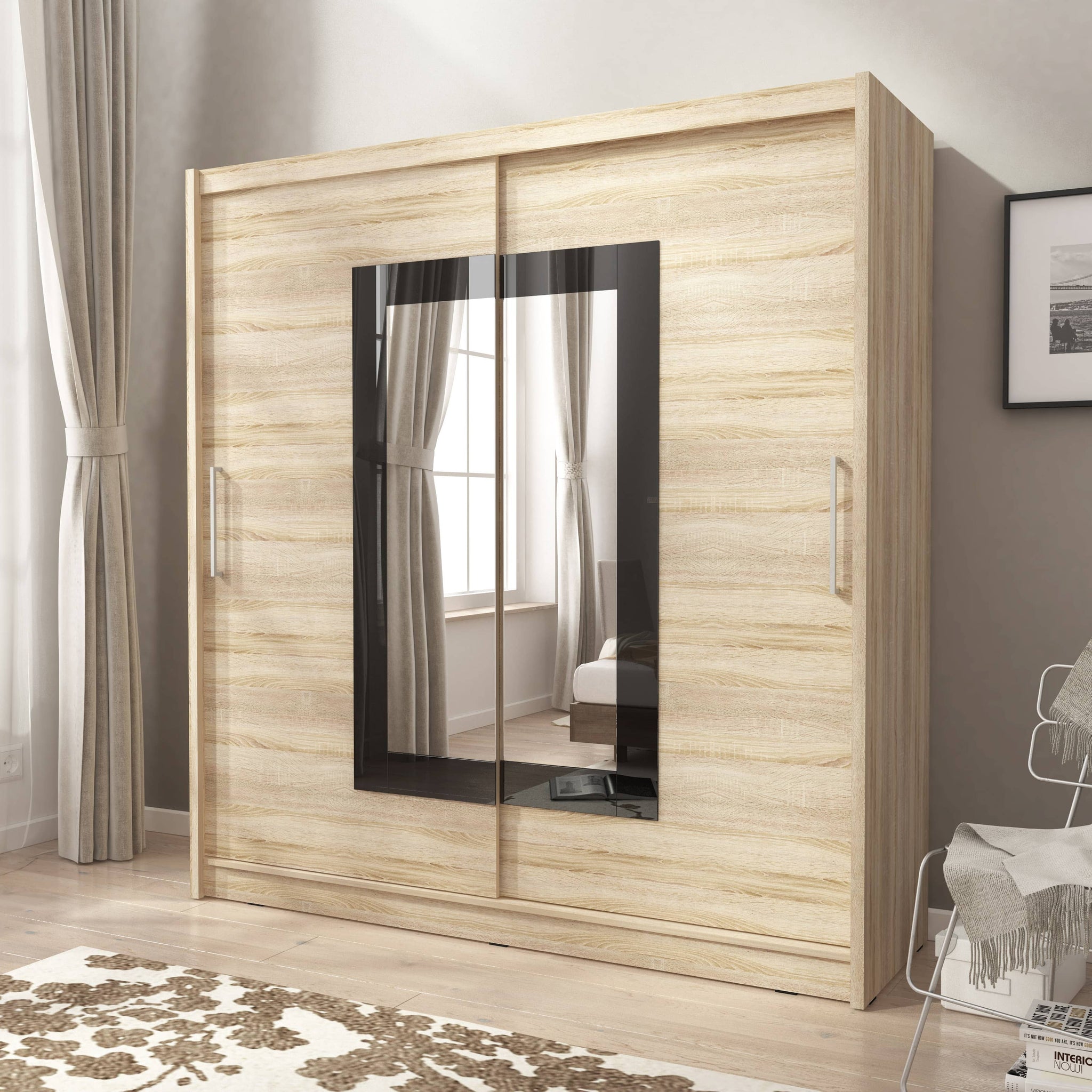 Wiki II Sliding Door Wardrobe 200cm - £464.4 - Sliding Door Wardrobe 