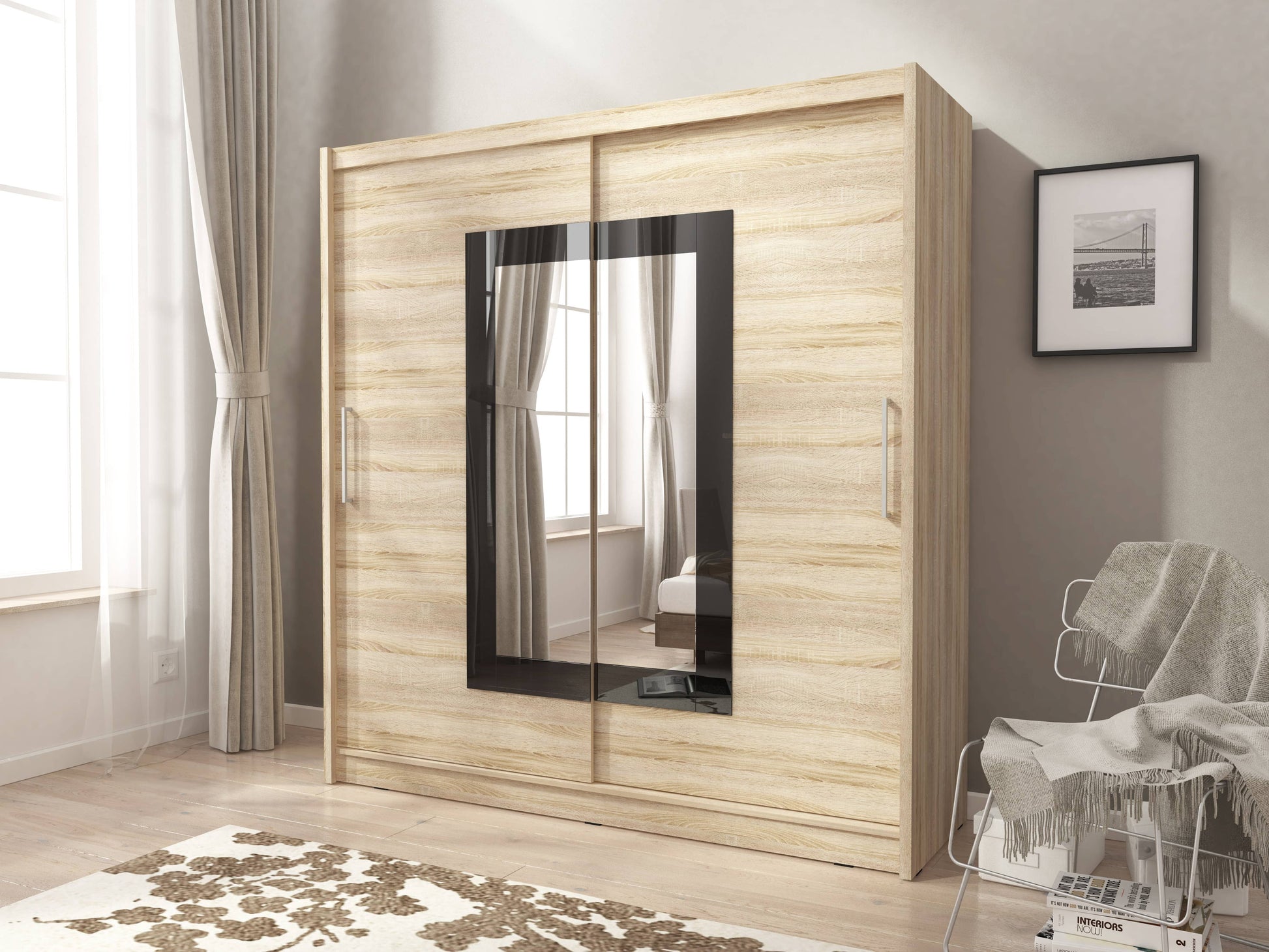 Wiki II Sliding Door Wardrobe 200cm - £464.4 - Sliding Door Wardrobe 