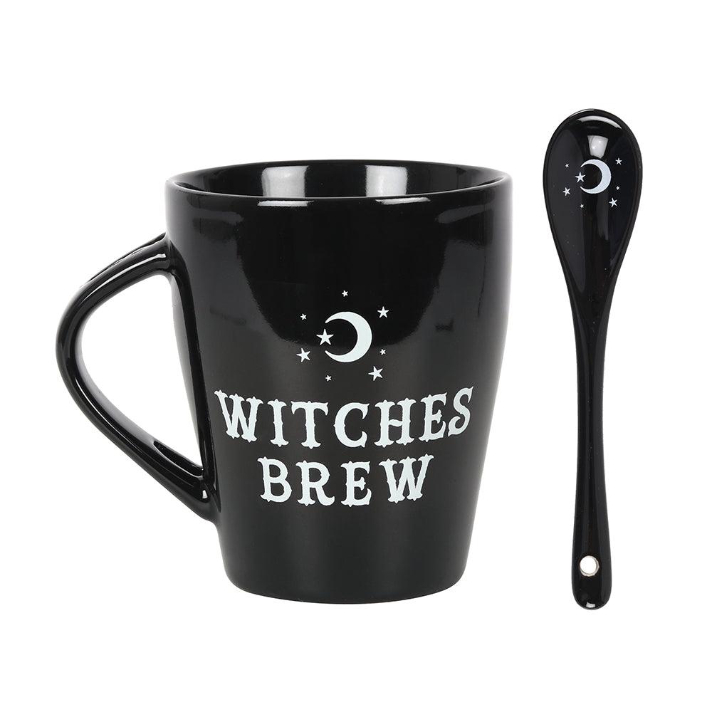 Witches Brew Mug and Spoon Set-Mugs Cups