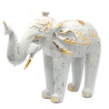 Wood Carved Elephant - White Gold - £38.0 - 