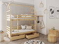 Wooden Bunk Bed Alex With Storage Pine Bunk Bed 