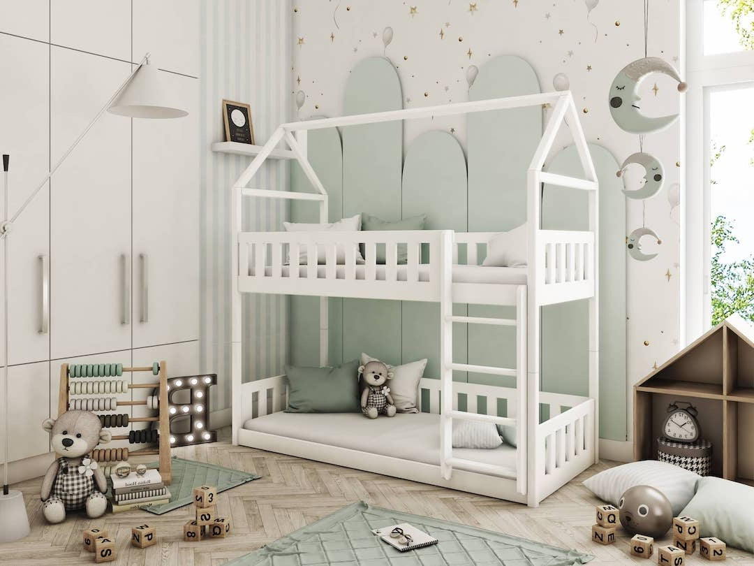 Wooden Bunk Bed Pola White Bunk Bed 