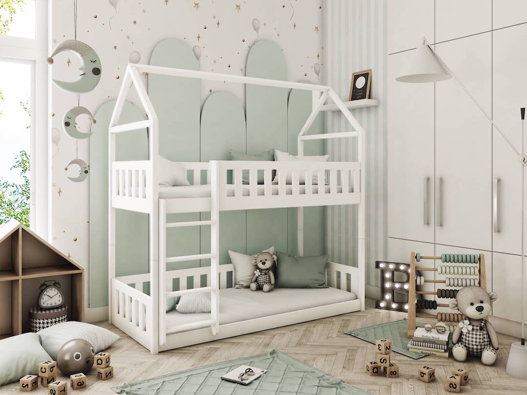 Wooden Bunk Bed Pola White Bunk Bed 