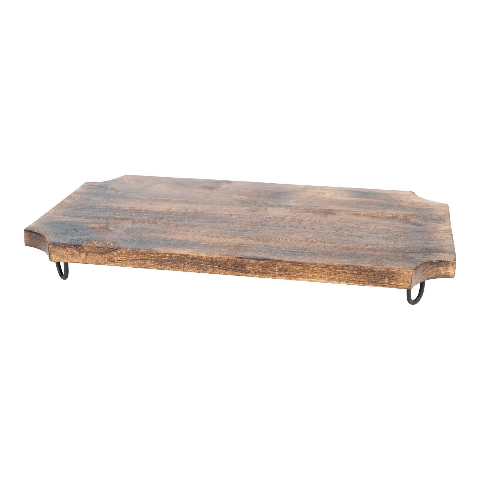 Wooden Distressed Chopping Board On Legs 39cm-Trays & Chopping Boards