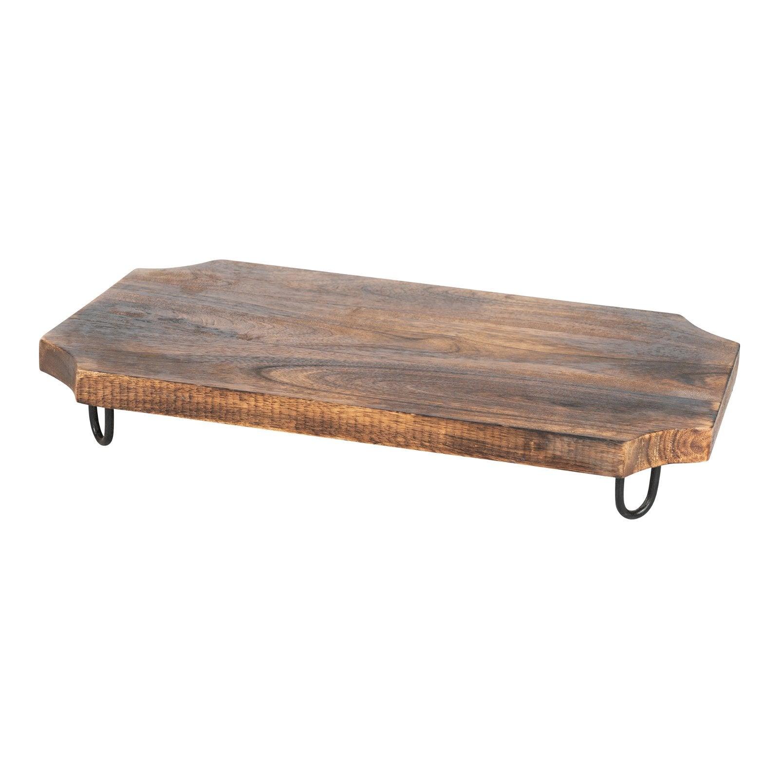 Wooden Distressed Chopping Board On Legs 51cm-Trays & Chopping Boards