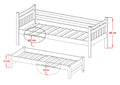 Wooden Double Bed Daniel with Trundle and Storage-Kids Single Bed