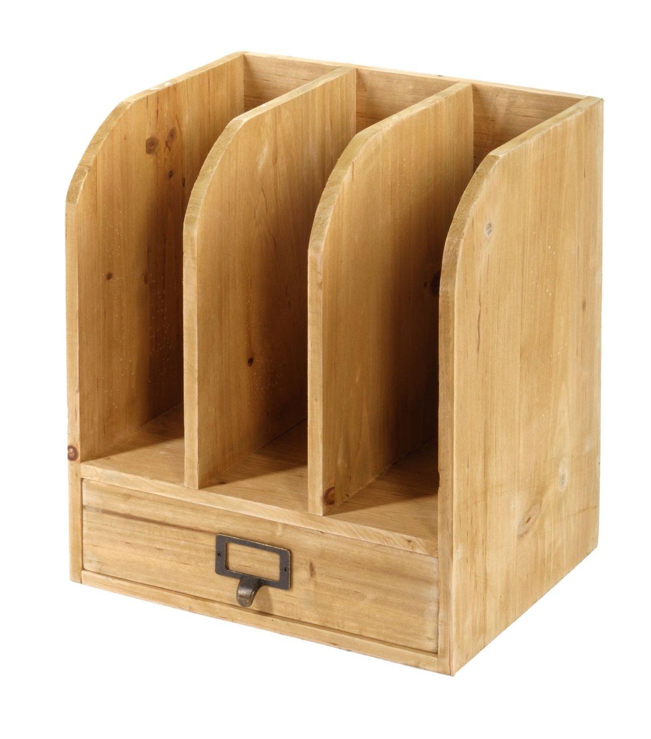 Wooden Files with Drawer 30 x 23 x 35 cm-Office Storage Solutions