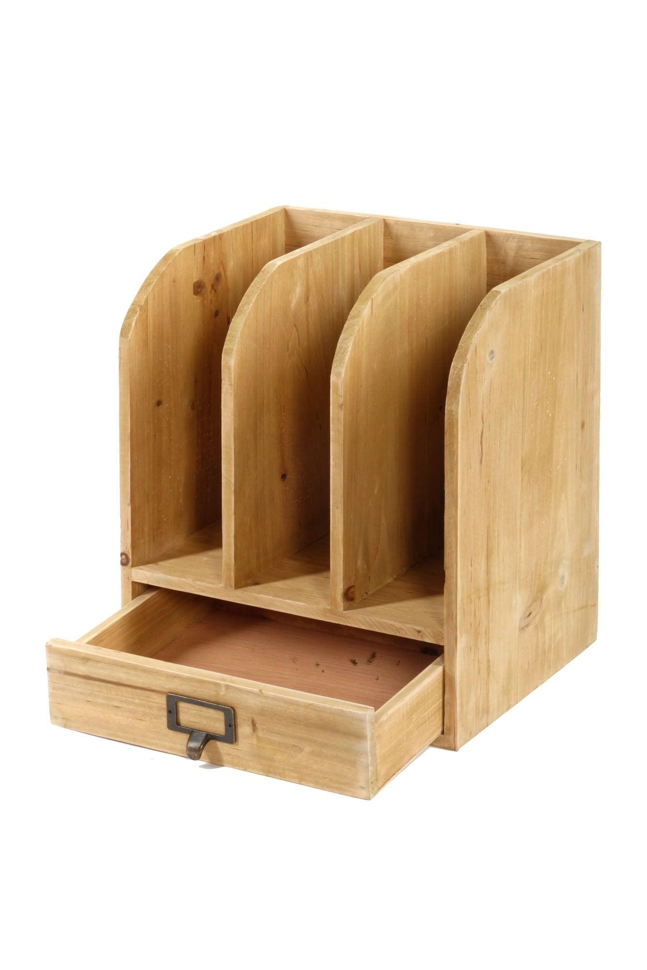 Wooden Files with Drawer 30 x 23 x 35 cm - £56.99 - Office Storage Solutions 