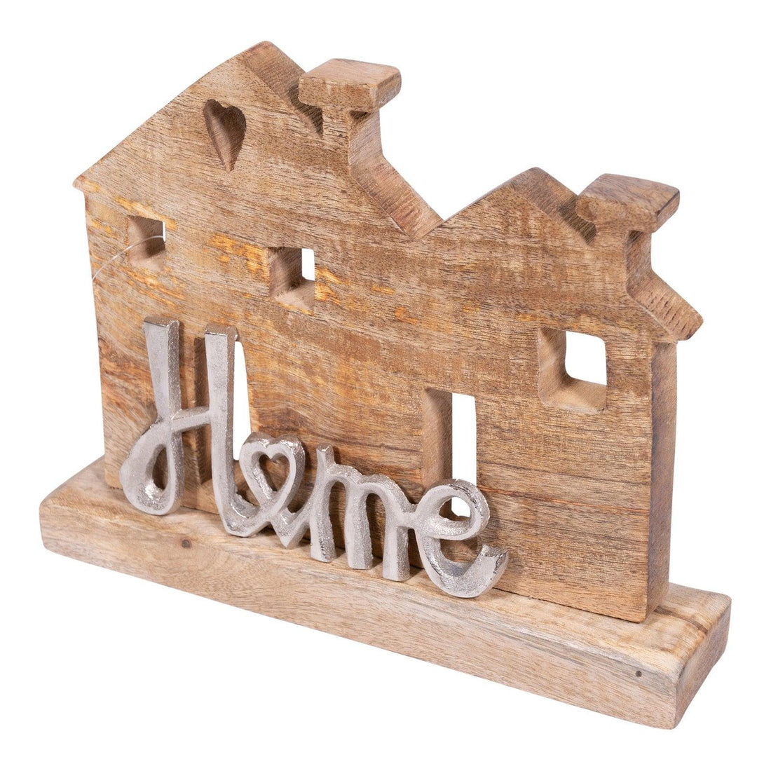 Wooden & Silver House Ornament 26cm - £20.99 - Ornaments 