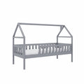 Wooden Single Bed Domi Grey Kids Single Bed 