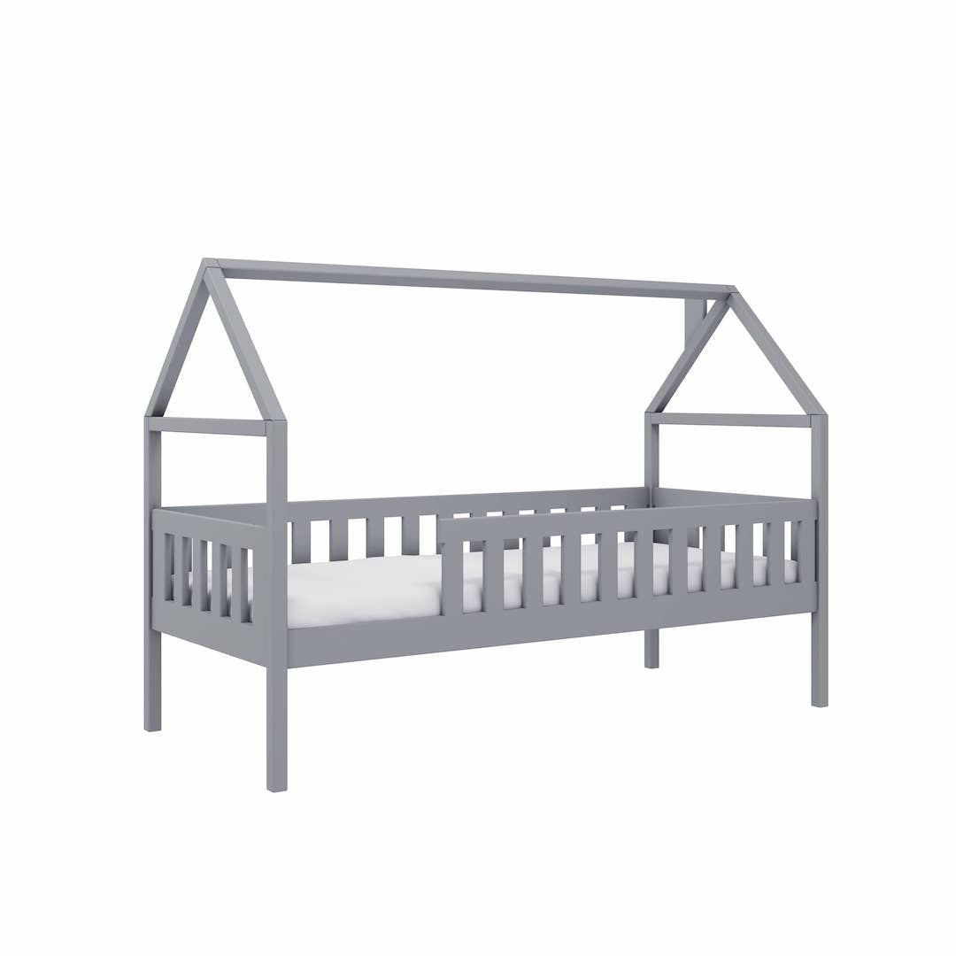 Wooden Single Bed Domi Grey Kids Single Bed 