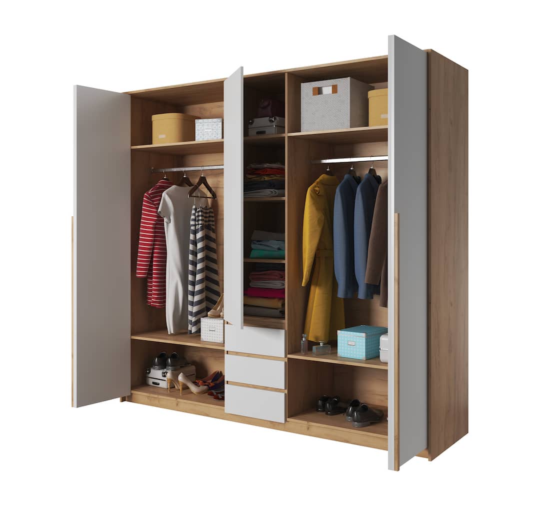 Xelo Hinged Door Wardrobe 225cm - £684.0 - Hinged Door Wardrobe 