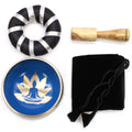 Yoga Moves Singing Bowl Set- White/Blue 10.7cm-